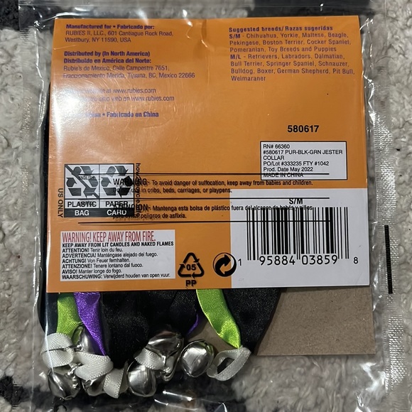 NWT green, purple & black Jester Collar With Bells - Picture 2 of 4